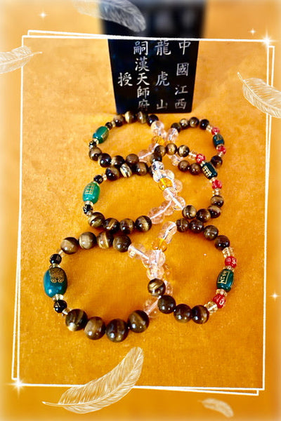 Master-blessed crystal couple bracelets lock your destiny