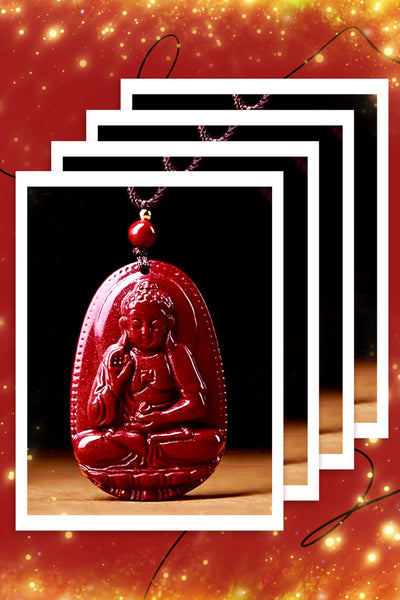 The purest cinnabar zodiac natal Buddha amulet