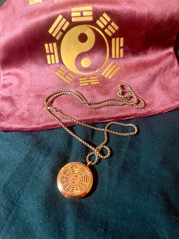 Rose Gold Spiritually Empowered Essential Oil Amulet Necklace | Feng Shui Protection & Healing Jewelry